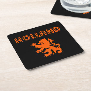 Posavasos Cuadrado De Papel Holanda Retro