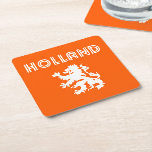 Posavasos Cuadrado De Papel Holanda Retro