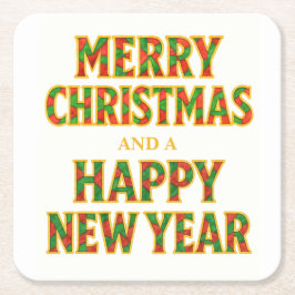 Posavasos Cuadrado De Papel Holiday