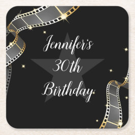 Posavasos Cuadrado De Papel Hollywood Glam Coaster