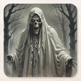 Posavasos Cuadrado De Papel Hombre de esqueleto tremendo