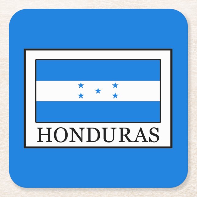 Posavasos Cuadrado De Papel Honduras (Anverso)