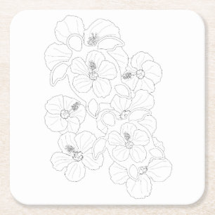 Posavasos Cuadrado De Papel Honu Turtles Adulto Coloring Paper Coaster