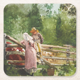 Posavasos Cuadrado De Papel Hora de alimentación