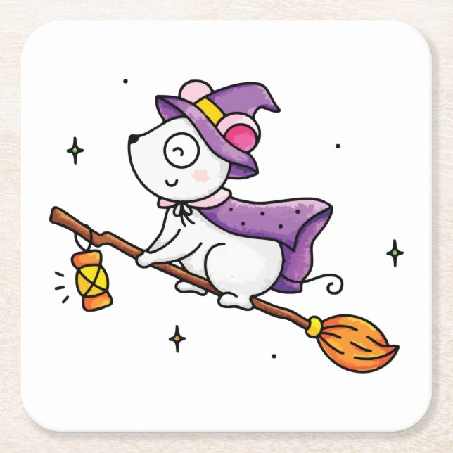 Posavasos Cuadrado De Papel Hora de grabación (Anverso)