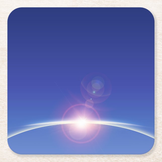 Posavasos Cuadrado De Papel Horario de verano (Anverso)