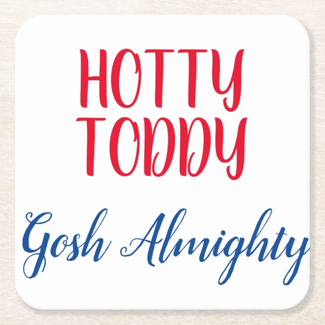 Posavasos Cuadrado De Papel Hotty Toddy Napkins (Anverso)