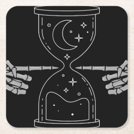 Posavasos Cuadrado De Papel Hourglass de la montaña rusa de la muerte