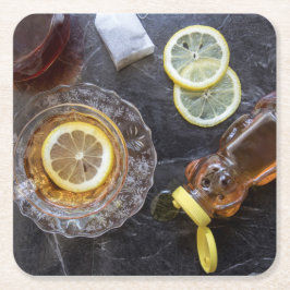 Posavasos Cuadrado De Papel Hoy caliente clásico