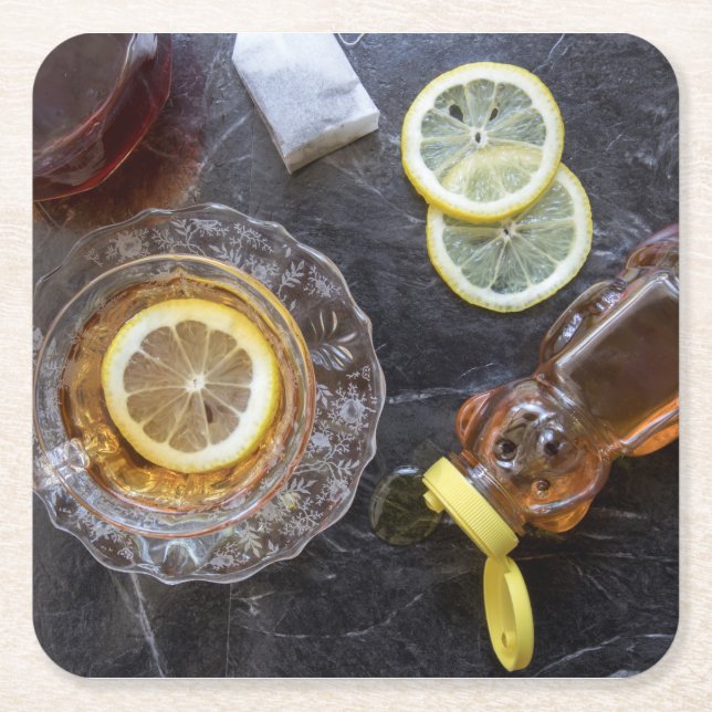 Posavasos Cuadrado De Papel Hoy caliente clásico (Anverso)