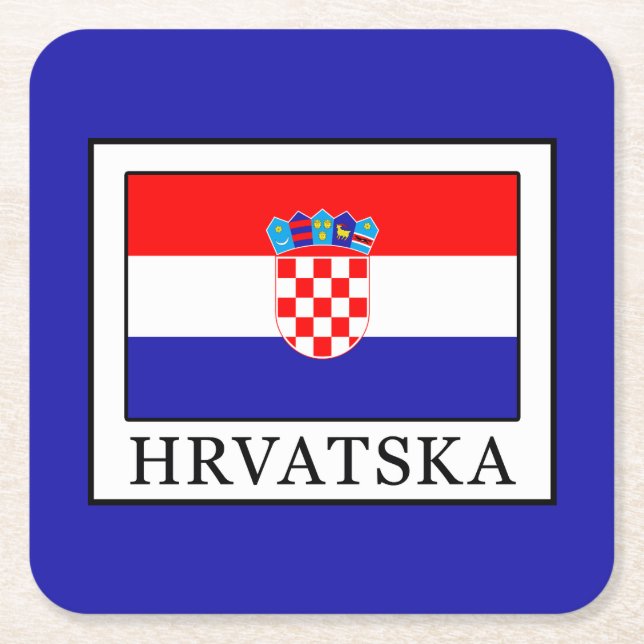 Posavasos Cuadrado De Papel Hrvatska (Anverso)
