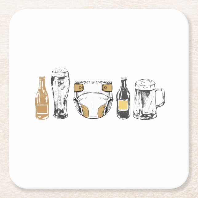 Posavasos Cuadrado De Papel Huggies and Chuggies (Anverso)