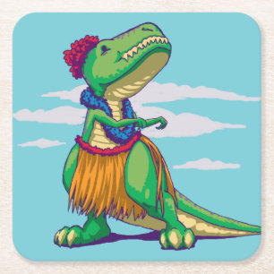 Posavasos Cuadrado De Papel Hula Rex
