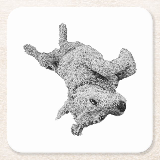 Posavasos Cuadrado De Papel Humor al menos (Anverso)