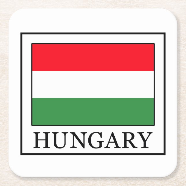 Posavasos Cuadrado De Papel Hungría (Anverso)