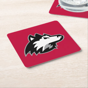 Posavasos Cuadrado De Papel Huskies del norte de Illinois