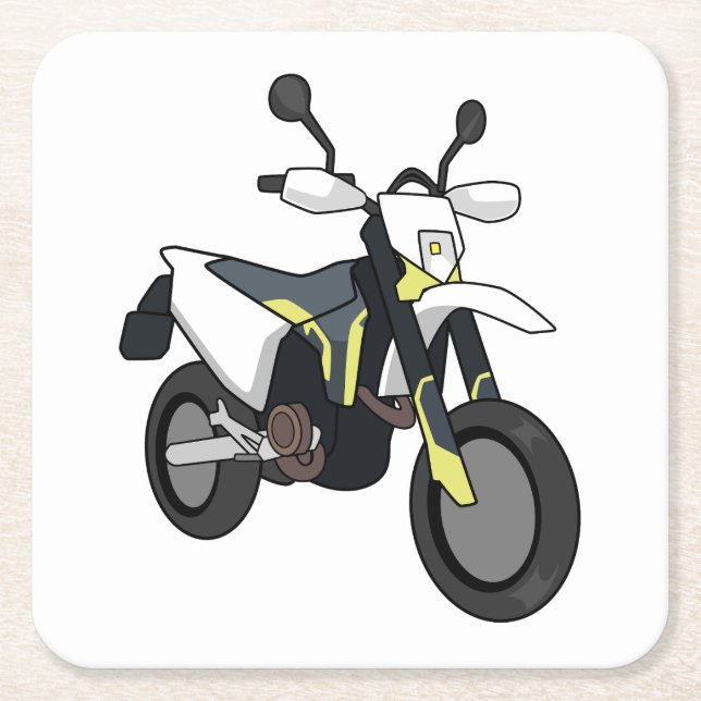 Posavasos Cuadrado De Papel Husqvarna 701 simple style (Anverso)