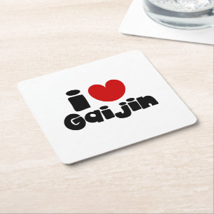 Posavasos Cuadrado De Papel i heart Gaijin