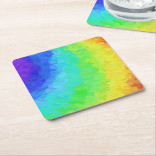 Posavasos Cuadrado De Papel Icación del arcoiris