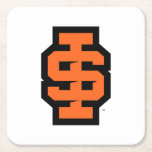 Posavasos Cuadrado De Papel Idaho State University Bold Bengala Logo<br><div class="desc">¡Muestre su orgullo en la Universidad Estatal de Idaho con este impresionante logo de Bengala! Con los potentes interbloqueos "I" y "S" en los icónicos colores negro y naranja de la escuela, este diseño representa la fuerza y determinación de los estudiantes, ex alumnos y fans de la ISU. Una manera...</div>