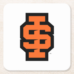 Posavasos Cuadrado De Papel Idaho State University Bold Bengala Logo