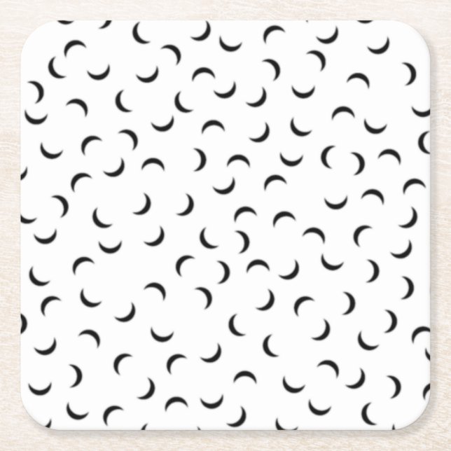 Posavasos Cuadrado De Papel Idioma, escayola de papel gris de carbono (Anverso)