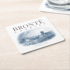 Posavasos Cuadrado De Papel Iglesia Haworth del Bronte