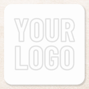 Posavasos Cuadrado De Papel Iluminar automáticamente el logotipo para el fondo