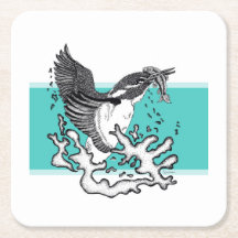 Ilustracion blanco y negro de Kingfisher