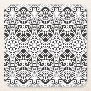 Posavasos Cuadrado De Papel Ilustracion inspirado