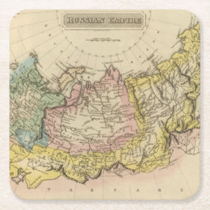 Posavasos Cuadrado De Papel Imperio ruso 2