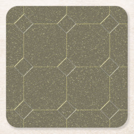 Posavasos Cuadrado De Papel Impresión metálica