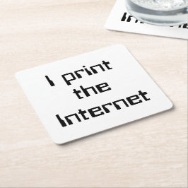 Posavasos Cuadrado De Papel Imprimo Internet