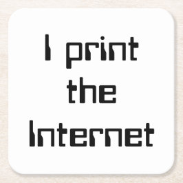 Posavasos Cuadrado De Papel Imprimo Internet