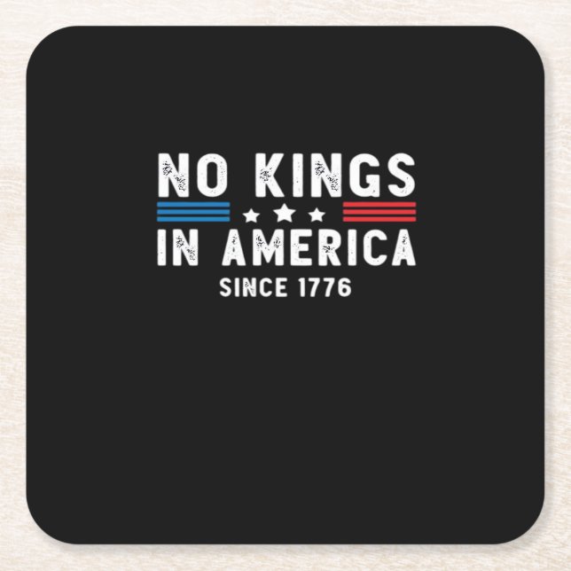 Posavasos Cuadrado De Papel In America Presidents Are Not Kings Minimal Clean (Anverso)