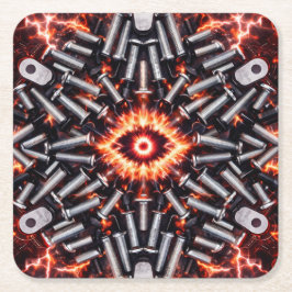 Posavasos Cuadrado De Papel Industrial Pulse - High-Voltage Coaster Set