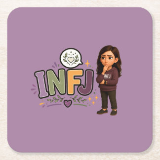 Posavasos Cuadrado De Papel INFJ — A Guardiã das Ideias