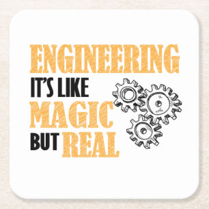 Posavasos Cuadrado De Papel Ingeniería - Es como la magia pero es realmente di