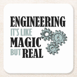 Posavasos Cuadrado De Papel Ingeniería - Es como la magia pero real