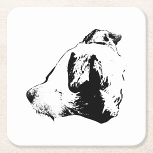 Posavasos Cuadrado De Papel Inked Watchful Friend