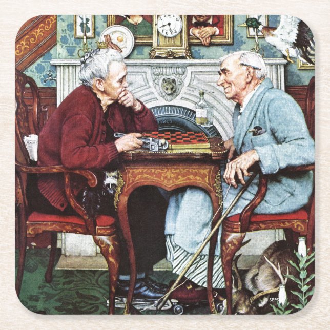 Posavasos Cuadrado De Papel Inocente, 1943 (Anverso)