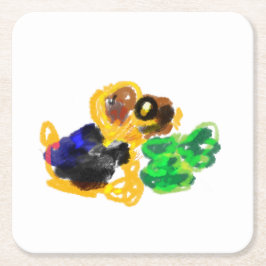 Posavasos Cuadrado De Papel irish terrier lo ama