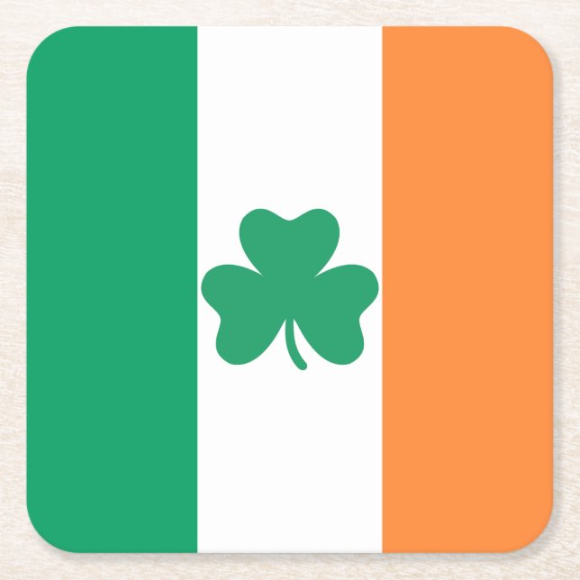 Posavasos Cuadrado De Papel Irlanda (Anverso)