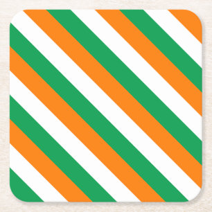 Posavasos Cuadrado De Papel irlanda-Flag