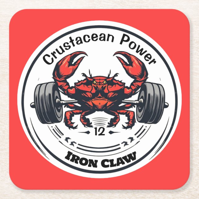Posavasos Cuadrado De Papel Iron Claw (Anverso)