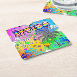 Posavasos Cuadrado De Papel Irvine Quadro Seasons Coaster