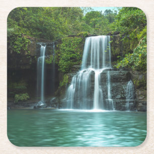 Posavasos Cuadrado De Papel Isla de Kood de la KOH de Klong Chao el de la