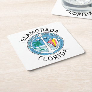 Posavasos Cuadrado De Papel Islamorada - Cayos de Florida
