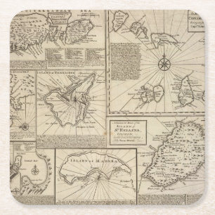 Posavasos Cuadrado De Papel Islas africanas