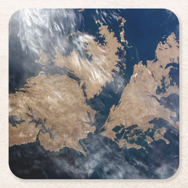 Posavasos Cuadrado De Papel Islas Malvinas (Falkland Islands). (Anverso)